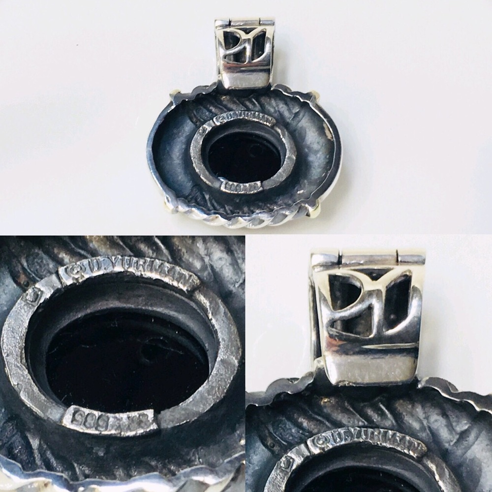 David Yurman Large Black Onyx Enhancer Pendant - Picture 5 of 8
